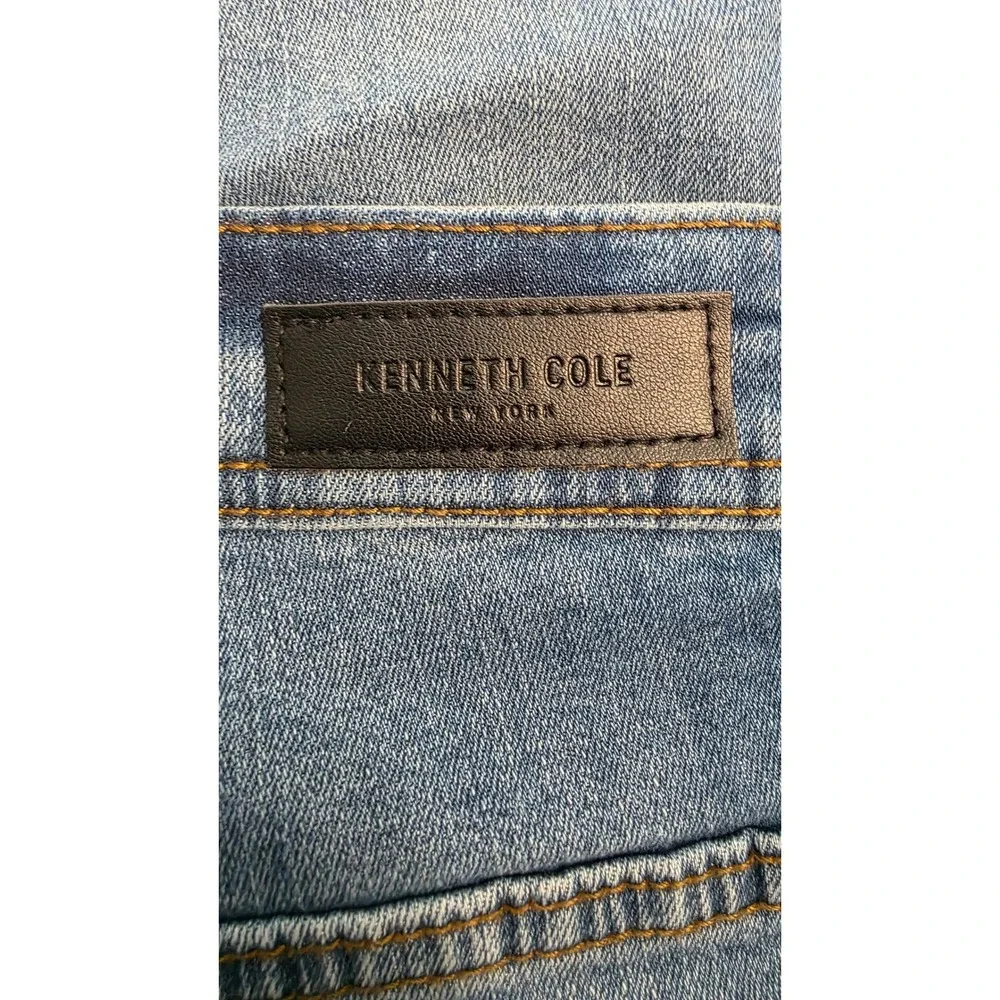 Kenneth Cole New York Mens Regular Fit Jeans Blue Denim 42x32 Medium Wash